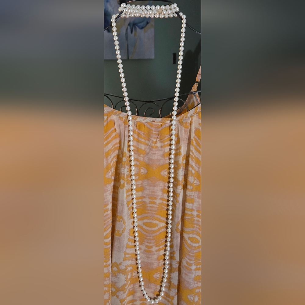 Charter Club Classic Long White Pearl Strand Necklace